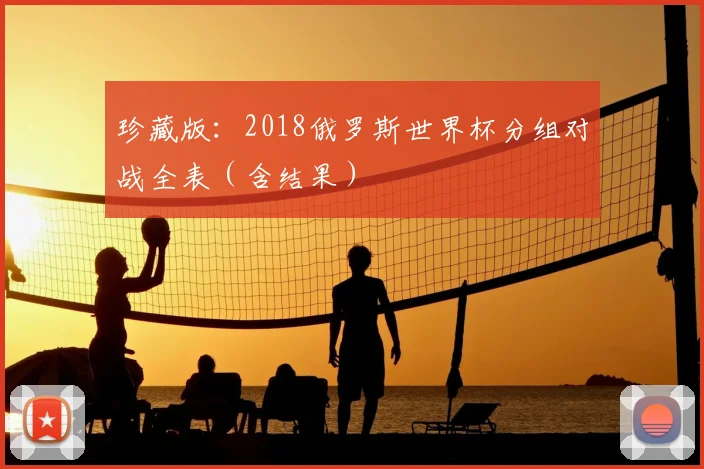 珍藏版:2018俄罗斯世界杯分组对战全表(含结果)
