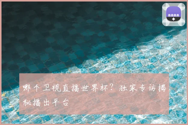 哪个卫视直播世界杯？独家专访揭秘播出平台