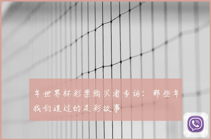 年世界杯彩票购买者专访:那些年我们追过的足彩故事